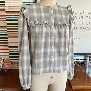 Reformation Aya Flannel Top
